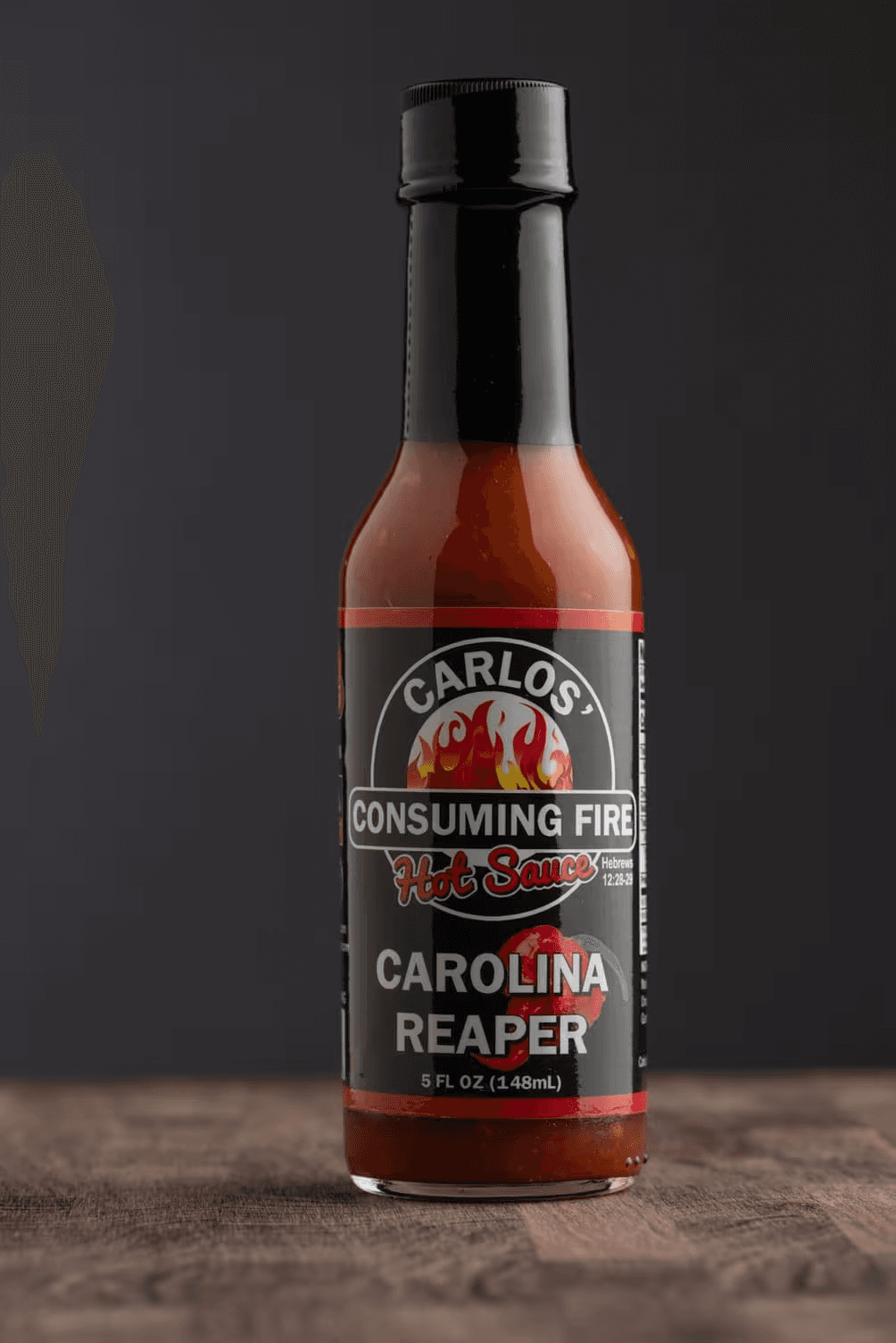 Carolina Reaper Hot Sauce bottle
