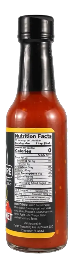 Pineapple Scotch Bonnet Hot Sauce bottle