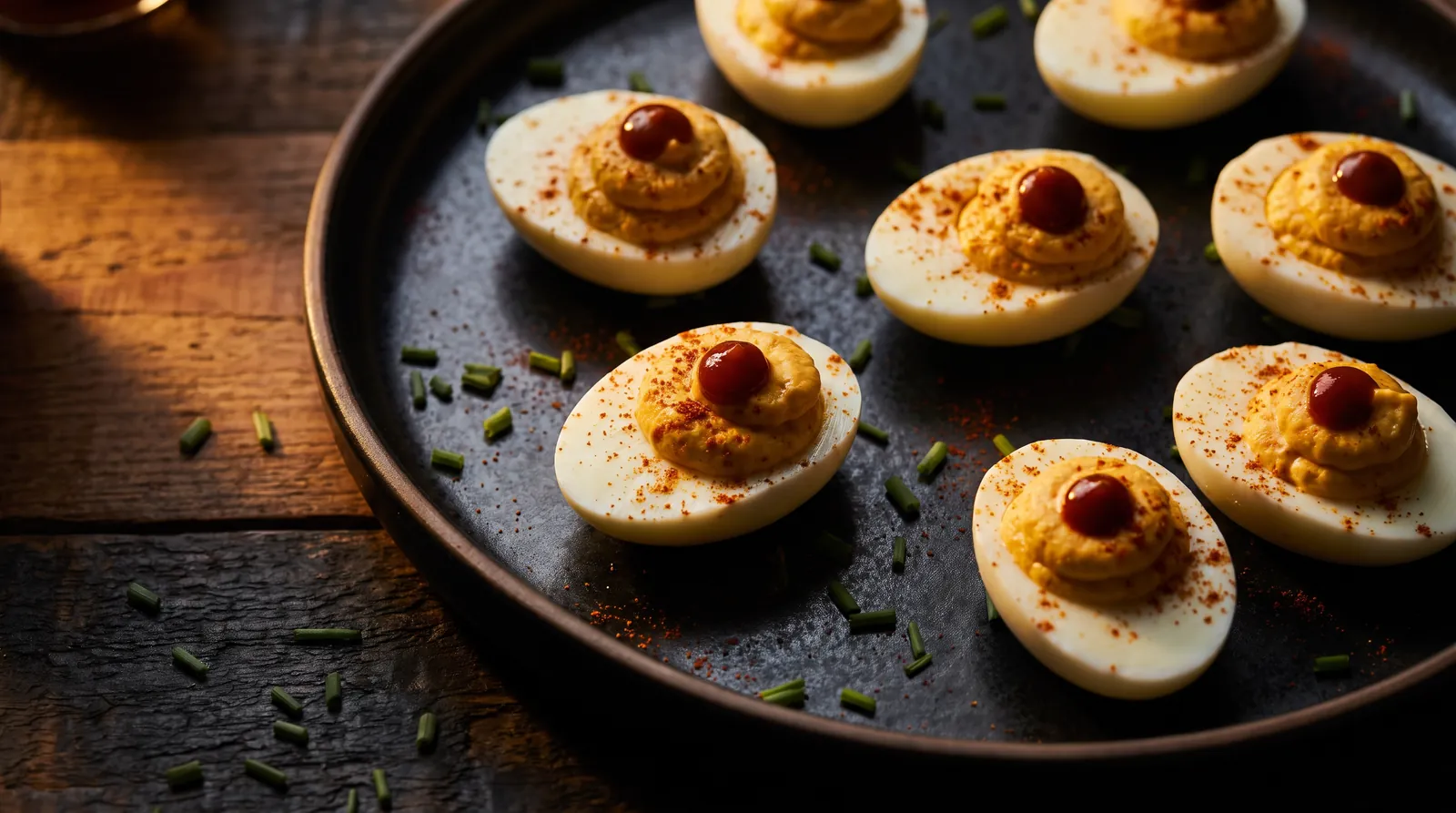 Carolina Reaper Deviled Eggs
